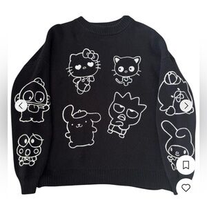 Hello Kitty and Friends x Forever 21 Collab Black Character Sweater size Medium